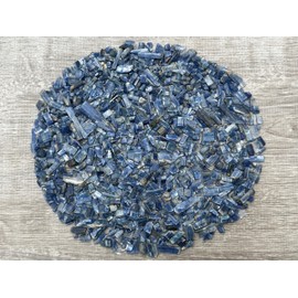 Blue Kyanite Chips – Natural Mini Blue Kyanite Stones, Crushed Undrilled Blue Kyanite, Semi-Tumbled Genuine Blue Kyanite (1/8 lb)