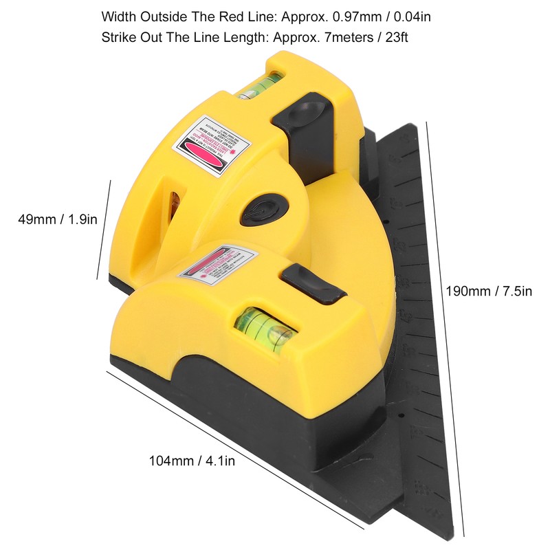 Laser Line Projection Level 90 Degree Right Angle Vertical Horizontal