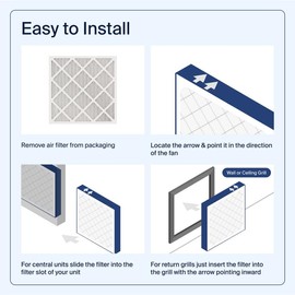 20x20x2 MERV 13 Air Filter (4-Pack) | Wonderfil Filters | Pleated HVAC Design | Perfect Fit for AC & Furnace Systems | Actual Size: 19.5" x 19.5" x 1.75"