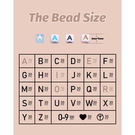 DoDoBeads Letter Beads Kit - 1270 Pieces Acrylic 6 x 6 mm Square Alphabet Beads A-Z with Spacer Beads, and Extra Vowels & Number Beads - Ideal for Bracelets, Necklaces, Friendship Bracelet Kits