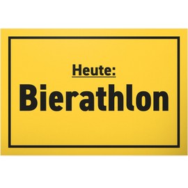 DankeDir! Bierathlon Triathlon Sign 30 x 20 cm Gift Party Alcohol Requiste JGA Photo Booth Photo Box Funny Saying Birthday Decoration Party Decoration Gift Idea Birthday Gift Idea Birthday Gift Idea