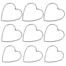 COLLBATH 9pcs Metal Dream Catcher Rings Heart-Shaped Macrame Hoop Catcher Rings for DIY Crafts Wedding Wreath Wall Hanging Decoration