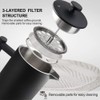 Secura French Press Coffee Maker, 304 Grade Stainless Steel Insulated