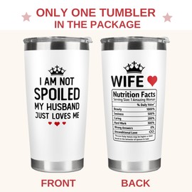 Gifts for Wife - Wife Gifts, Gifts for Her - Wedding Anniversary For Wife, Wife Birthday Gift Ideas - Wife Christmas Gift Ideas, Christmas Gifts For Wife - I Love You Gifts for Her - 20 Oz Tumbler