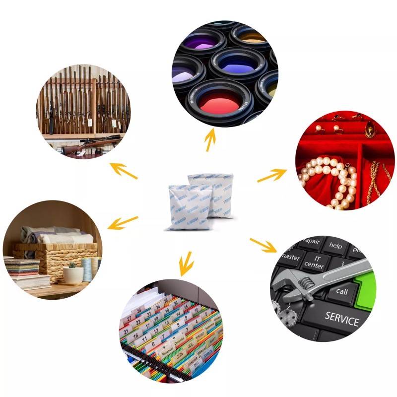 Wisesorb 500 Gram 10 Pack Silica Gel Packets, Tyvek Moisture