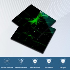 TRQWH 5pcs Welding Glass Lens Shade 12 Black Hardened Glass Lens 4.5" x 5.25" Welding Hood Darkening Filter