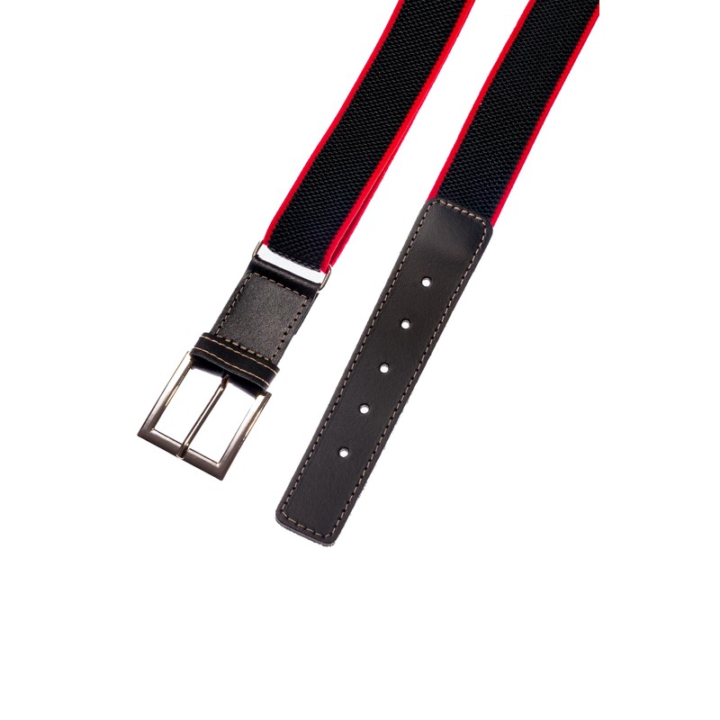 Olata Children’s Elasticated Belt with Buckle and Black Leather Fittings