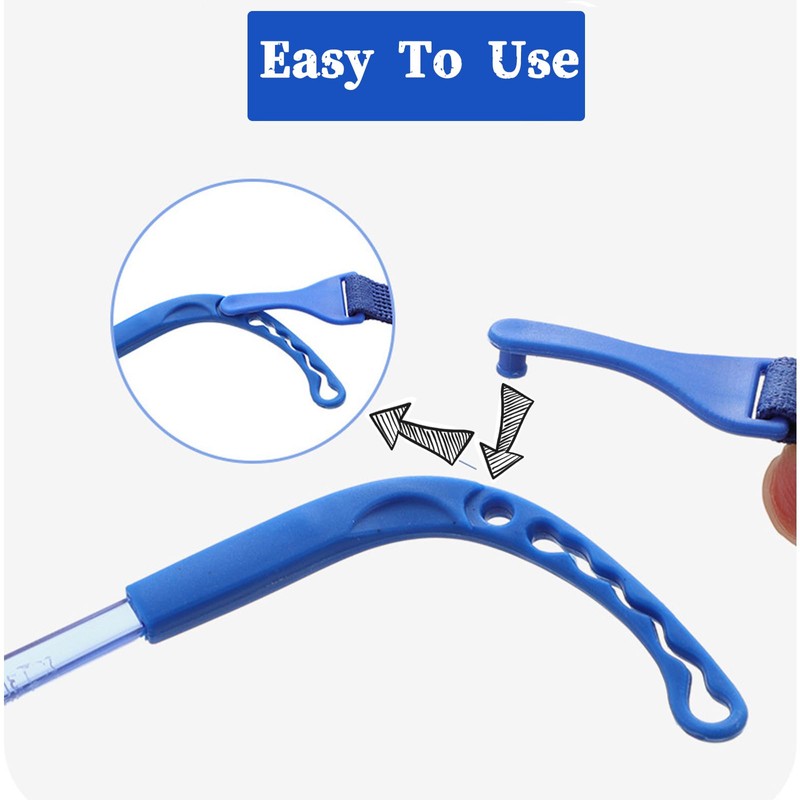 UPIONIC Adjustable Kids Glasses Strap 5pcs, No Tail Eyeglass Eyewear