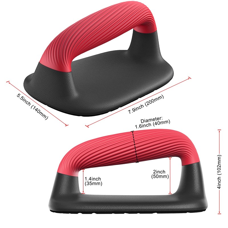 Kipika Push Up Bars, Pushup Stands, Anti-Slip Soft Plastic Push