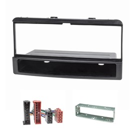 tomzz Audio 2415-025 Radio Fascia Set Compatible with Ford Focus Fiesta Escort Cougar Puma Mondeo Transit with Storage Compartment Radio Adapter ISO Installation Bay