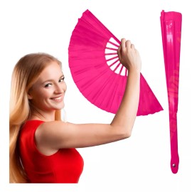 Grupo Carnavallia Abanico Grande Pericón Fucsia Plástico Truena Al Abrir Boda