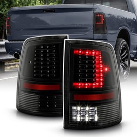 ACANII - For [Update Design Black Housing] 2009-2018 Dodge Ram 1500 2500 3500 Full LED Tail Lights Lamps Rear Left+Right