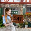 qpmwdbsz 6 Inch Floating House Number Metal Modern Anti-Rust House