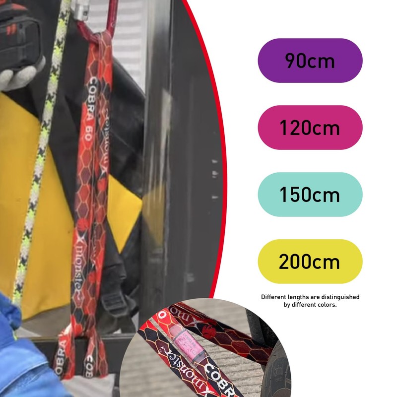 Xmonster Cobra 60 High Strength Round Sling and Safety Lanyard