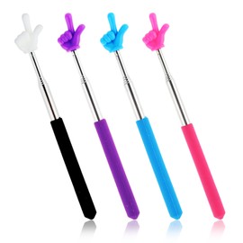 DIVINA VITAE 4PCS Telescopic Teachers Finger Pointer, Presentation Finger Pointer Stick Telescopic Pointer for Classroom Extendable Hand Pointer for Teachers