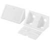 TOCHUN 100pcs Plastic Furniture Corner Braces with Covers, 4-Hole Right