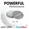 PoundMax AG3 LR41 Batteries 1.5v Alkaline Button Cell Battery -
