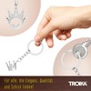 TROIKA Crown Keyring - Crown - Cast Metal - Chrome