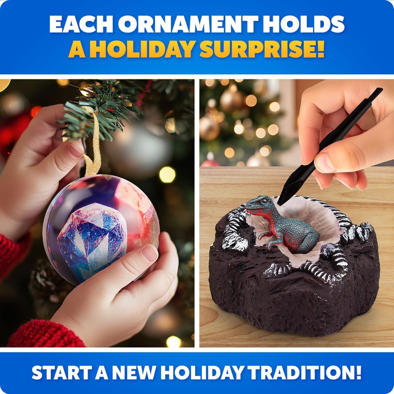 Blue Marble Science Surprise Christmas Ornament Dig Kits – 4