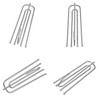 PLASTIFIC Pack of 20 Metal Curtain Hooks Pinch Pleat Header