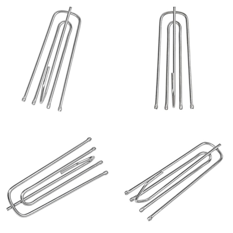 PLASTIFIC Pack of 20 Metal Curtain Hooks Pinch Pleat Header