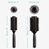 Navaris Round Brush Hair Brush with Boar Bristles – 2-Piece