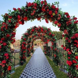 Arco De Boda Decoracion Plantas Fiesta Metal Con Base 2.4m