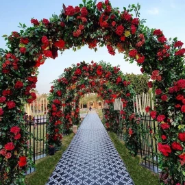 Arco De Boda Decoracion Plantas Fiesta Metal Con Base 2.4m