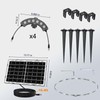 Solar Palm Tree Lights Outdoor Warm Light 3000K, Solar Spotlights