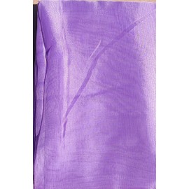Comfy Deal 2 paneles de cortina de gasa transparente para ventana totalmente cosidos (morado claro)