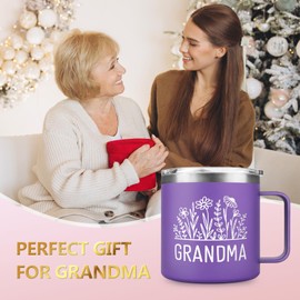 GoMelley Grandma Gifts, Purple #1 Grandma Mug Gifts for Grandma, Grandma Birthday Gifts | Valentines Day, Mothers Day Gifts for Grandma, Gigi, Grandmother | Great Grandma Gifts from Grandkids