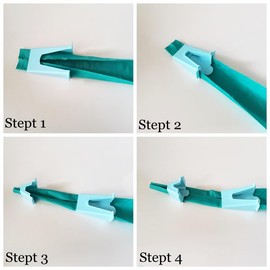 HONEYSEW Jelly Roll Fabric Tube Maker Rugs Bias Tape Makers for Sewing Quilting DIY (2 Sets Jelly Roll Fabric Tube Maker)