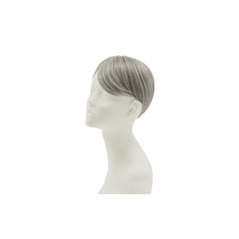Gray Hair Concealing Wig Parting Type Light Gray Hair
