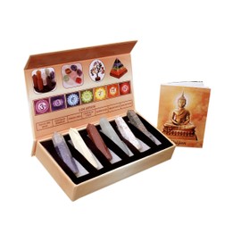 VRIJAN Crystals and Gemstones Healing Crystals Wands Set. Spiritual Meditation Crystal Gifts for Reiki Healing Peace Energy. Chakra Healing Crystals Set of 6. Pointed Size 50-60 mm 6 Faced.