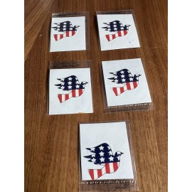 VSI America Vintage Dove Red White Blue (Lot of 5) Temporary Family Tattoos USA