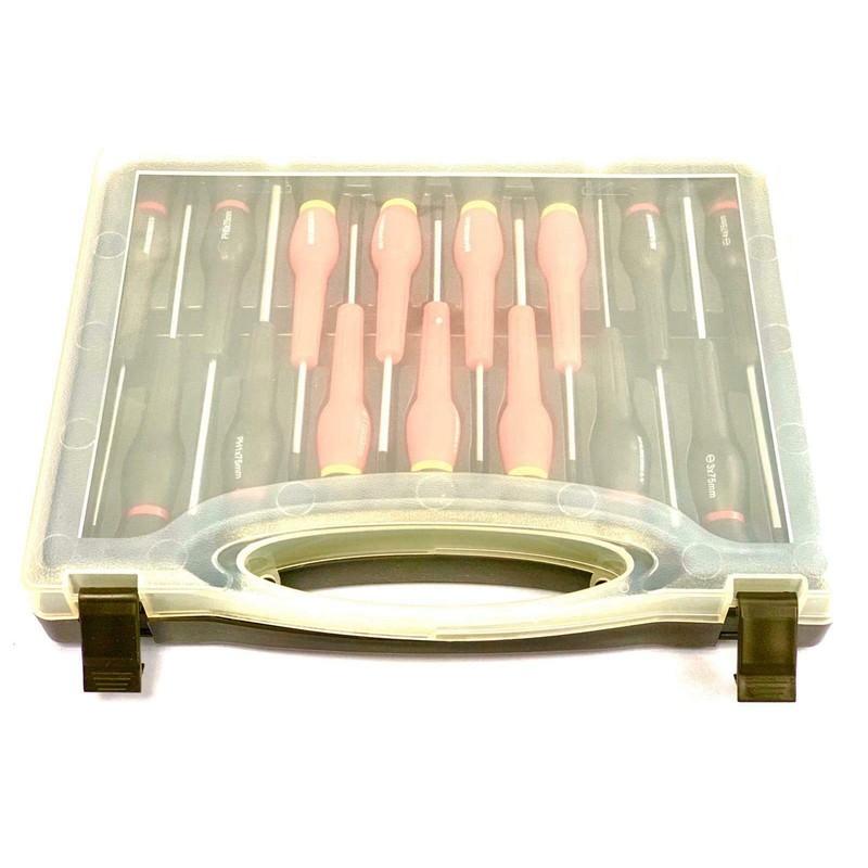 15 Pcs Telecommunication Precision Screwdriver Set Electrical Tool w/Kit Case.