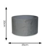Modern Grey Velvet Cylinder Ceiling Pendant Lampshade/Table Lamp Drum Light