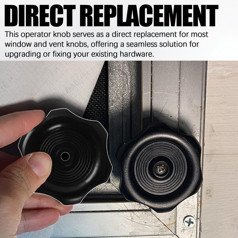 Aussio (3-Pack, Black 1" Shaft RV Window and Vent Knob