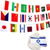 LoveVC Asia Asian 48 Countries String Flags Banner Set,60 Feet
