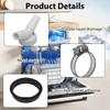 Washing Machine Drain Adapter Waste Splitter 2 Way Y Splitter