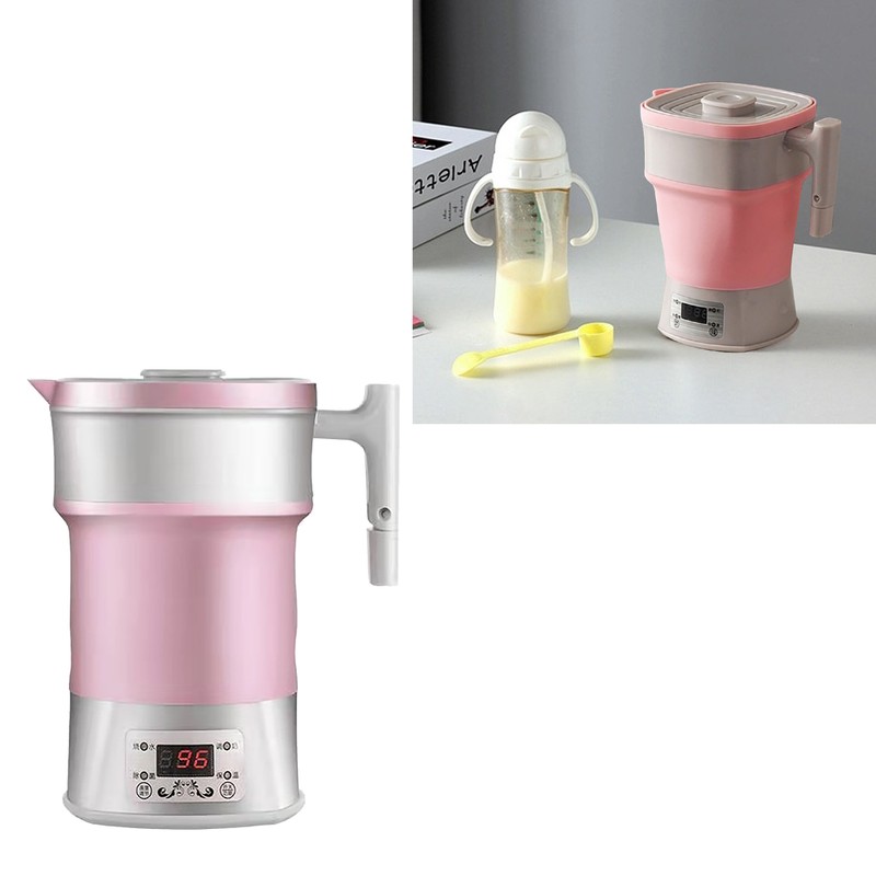 ‑ Foldable Electric Kettle 800W Silicone Portable Collapsible Thermostatic Control