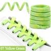 DELELE 2 Pair 47inches Flat Thick Tie Dye Shoelaces Yellow