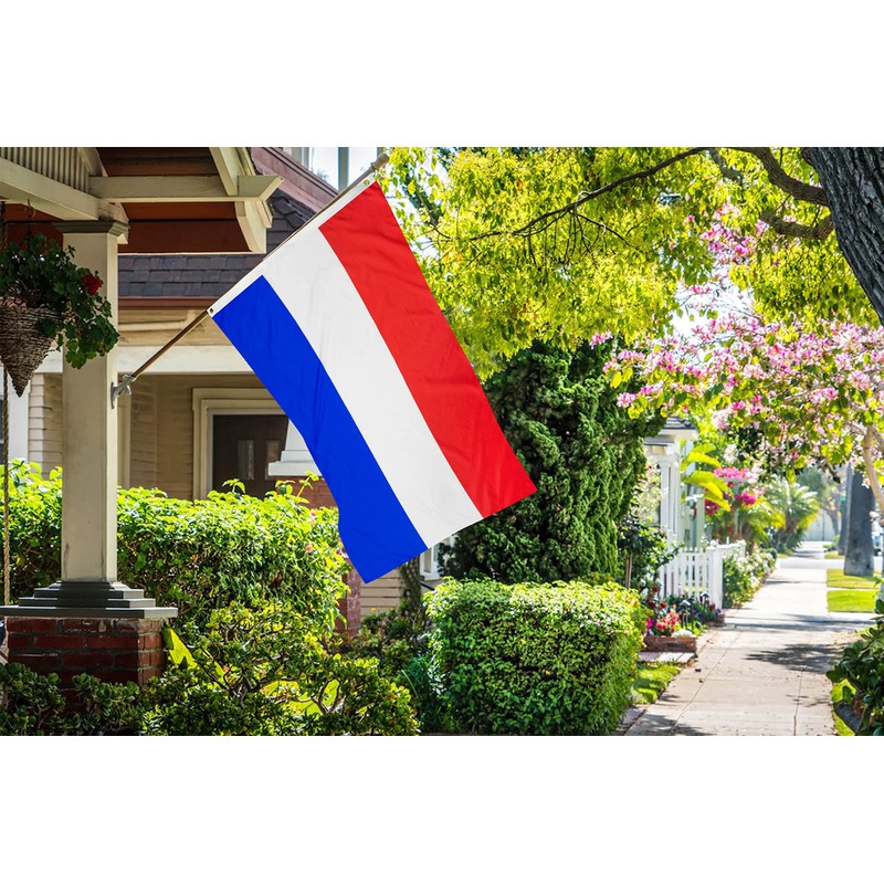 DANF Netherlands Flag 3x5 Ft Thick Polyester, Fade Resistant, Brass