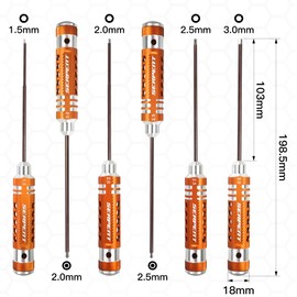 Serpent Toolset for Offroad (16pcs) RC Tool Kit, Allen Wrench, Flat Head Screwdriver, Ball Driver HEX Wrench, Phillips Screwdriver, NUT Driver, Turnbuckle Wrench, Body Reamer