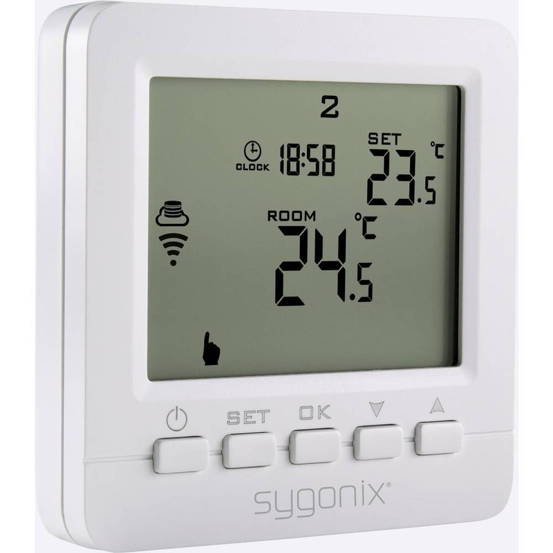 Sygonix SY-4500820 Wireless Room Thermostat Flush-Mounted Weekly Program Pack of
