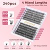 Eyelash Clusters Kit Natural, 240PCS 30D 40D Mixed Lengths 10–16mm,