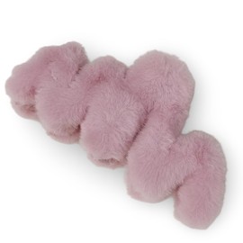 Extra Large Fluffy Wave Shaped Hair Clip (Pink)