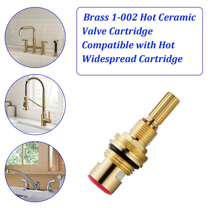 Brass 1-002 Ceramic Valve Cartridge, Compatible With Brass 1001 Ceramic