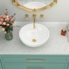 Beslend Round Bathroom Vessel Sink Bowl - 16x16 inch Modern