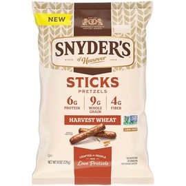 Snyder's of Hanover Harvest Wheat Pretzels Sticks, 8 Oz Bag
